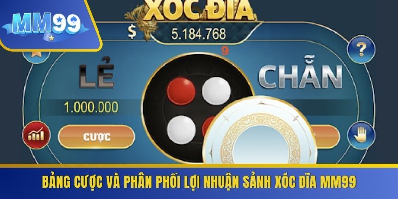 Bảng cược và phân phối lợi nhuận sảnh xóc đĩa MM99